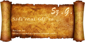 Szántai Géza névjegykártya